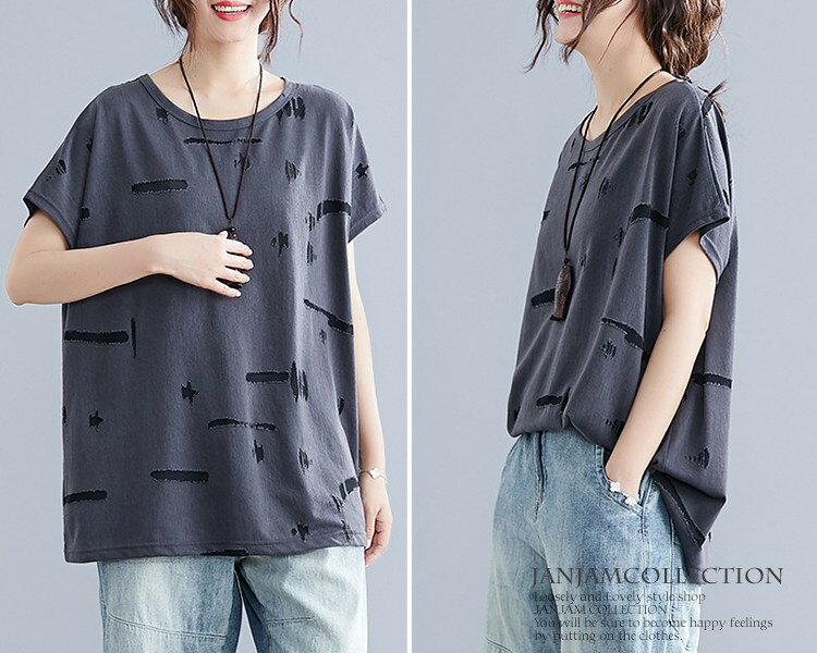 メール便対応 大きいサイズ レディース トップス Tシャツ 半袖 ダメージ加工 ラウンドネック 3L 4L 5L 6L ゆったりサイズ ぽっちゃり女子 プラスサイズ