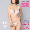 【送料無料※沖縄/北海道対象外】大きいサイズ レディース ブラジャー&ショーツセット 下着 フリルレース 花柄 2点セット インナー U85/U90/U95/U100 ゆったりサイズ ぽっちゃり女子 プラスサイズ