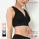 メール便対応 大きいサイズ レディース ブラジャー 花柄レース ノンワイヤー フルカップ ストラップ調節可能 インナー 下着 LL/3L/4L/5L/6L ゆったりサイズ ぽっちゃり女子 プラスサイズ