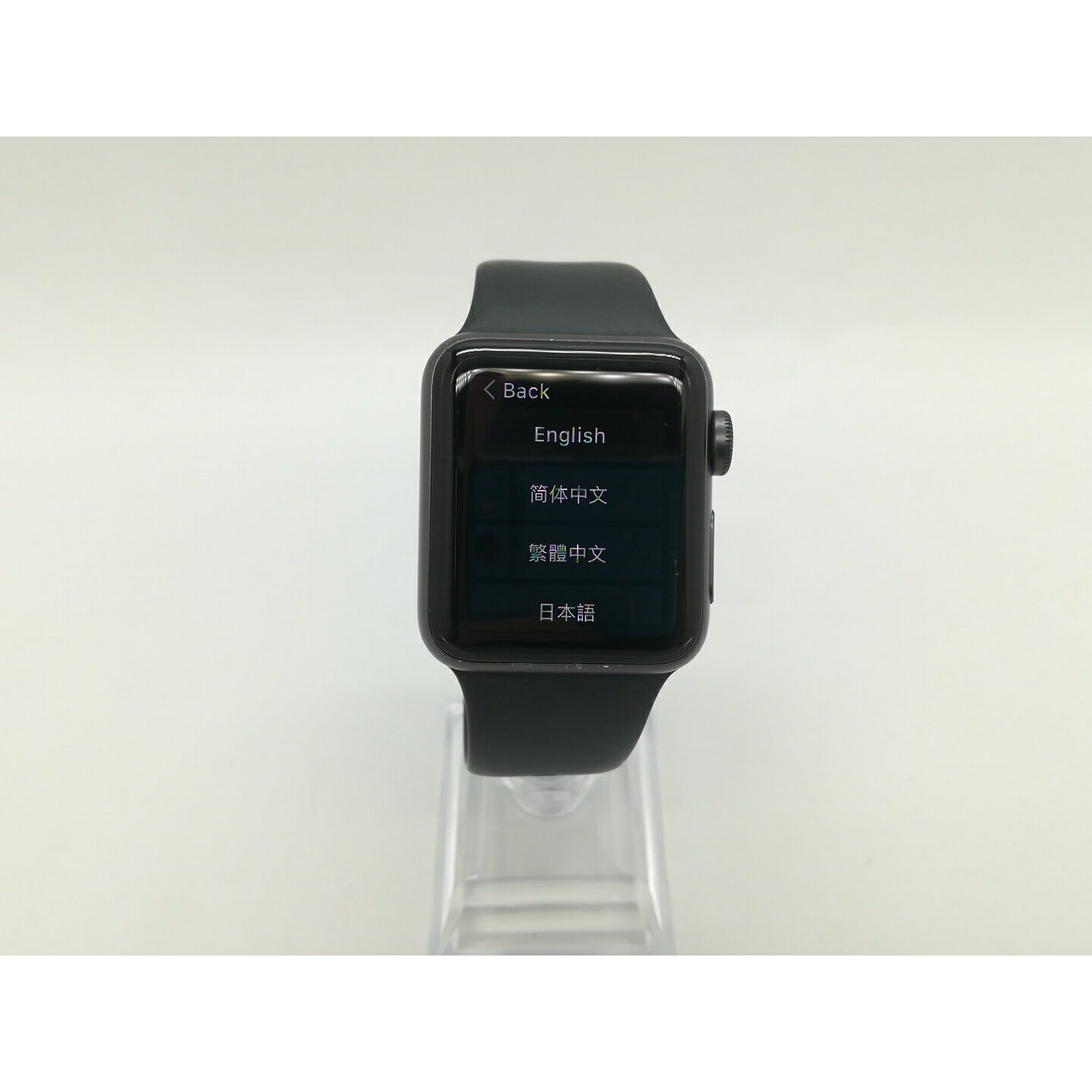 【中古】Apple Apple Watch Series3 38mm GPS スペースグレイアルミニウム/ブラックスポーツバンド MTF02J/A【OSU301】保証期間1ヶ月【ランクC】