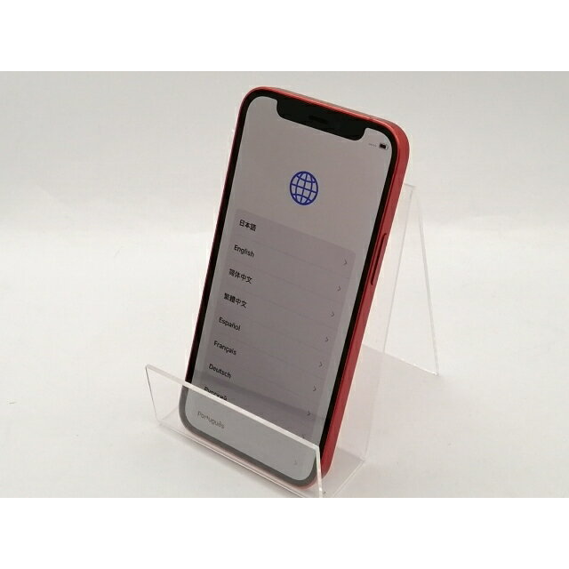 【中古】Apple au 【SIMロック解除済み】 iPhone 12 mini 64GB (PRODUCT)RED MGAE3J/A【OSU301】保証期間1ヶ月【ランクB】