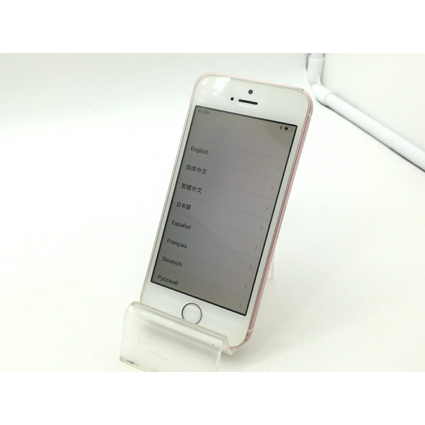 【中古】Apple au 【SIMロック解除済み】 iPhone SE （第1世代） 64GB ローズゴールド MLXQ2J/A【OSU301】保証期間1ヶ月【ランクC】