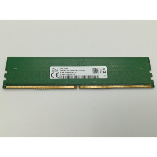 【中古】DDR5 16GB DDR5-5600(PC5-44800)【デスクトップPC用】【静岡】保証期間1週間 【中古】DDR5 16GB DDR5-5600(PC5-44800)【デスクトップPC用】【静岡】保証期間1週間