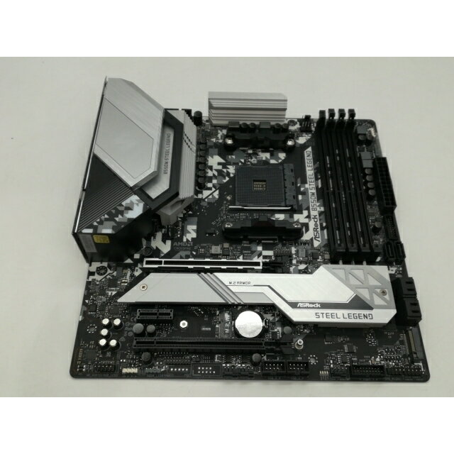 【中古】ASRock B550M Steel Legend B550/AM4/2.5GbitLAN/MicroATX【浜松駅前】保証期間1週間