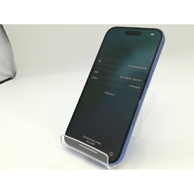 【中古】Apple 国内版 【SIMフリー】 iPhone 16 128GB ウルトラマリン MYDU3J/A【浜松駅前】保証期間1ヶ月【ランクA】