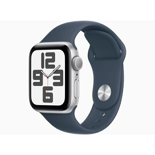 【未使用】Apple Apple Watch SE2 40mm GPS シルバーアルミニウムケース/ストームブルースポーツバンド (S/M) MRE13J/A【新橋烏森通り】保証期間3ヶ月