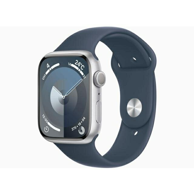 【未使用】Apple Apple Watch Series9 45mm GPS シルバーアルミニウムケース/ストームブルースポーツバンド(M/L) MR9E3J/A【新橋烏森通り】保証期間3ヶ月