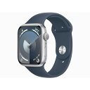 【未使用】Apple Apple Watch Series9 45mm GPS シルバーアルミニウムケース/ストームブルースポーツバンド(M/L) MR9E3J/A【新橋烏森通り】保証期間3ヶ月