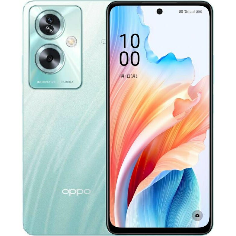 ■ランク：未使用■メーカー：Oppo■製造番号：860846060304818■メインカメラ画素数：5000万画素+200万画素 デュアルカメラ■第二カメラの画素数：800万画素■外部メモリースロット：microSDXC■TV受信機能：無し■Bluetooth：対応（5.3）■発売時期：2024年2月■Wi-Fi機能：対応(802.11a/b/g/n/ac)■CPU：MediaTek Dimensity 6020 オクタコア■CPUクロック：2.2GHz■搭載OS：Android 13■ボディカラー：グローグリーン■外形寸法 幅(mm)：76mm■外形寸法 奥行き(mm)：8mm■外形寸法 高さ(mm)：166mm■防水機能：非対応■テザリング機能：対応■SIMスロット仕様：nanoSIM + eSIM（内蔵）■モバイルデータ通信（WWAN）：対応 (5G NR)■備考：利用制限：○ 通常使用されていない未使用の製品です。※動作テストの為、通電の確認およびデータ初期化を行っています。■保証期間：3ヶ月■注意事項：お客様のモニター発色の具合によって、実際の商品と色合いが異なる場合があります。