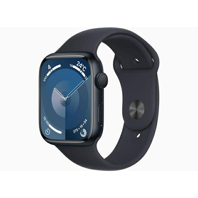 Apple Apple Watch Series9 45mm GPS ミッドナイトアルミニウムケース/ミッドナイトスポーツバンド(S/M) MR993J/A保証期間3ヶ月