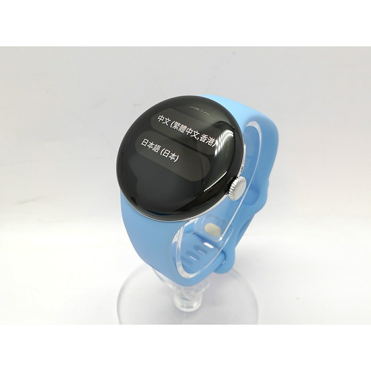 【中古】Google Pixel Watch2 Bluetooth/Wi-Fiモデル PolishedSilverアルミケース/Bayアクティブバンド【立川フロム中武】保証期間1ヶ..