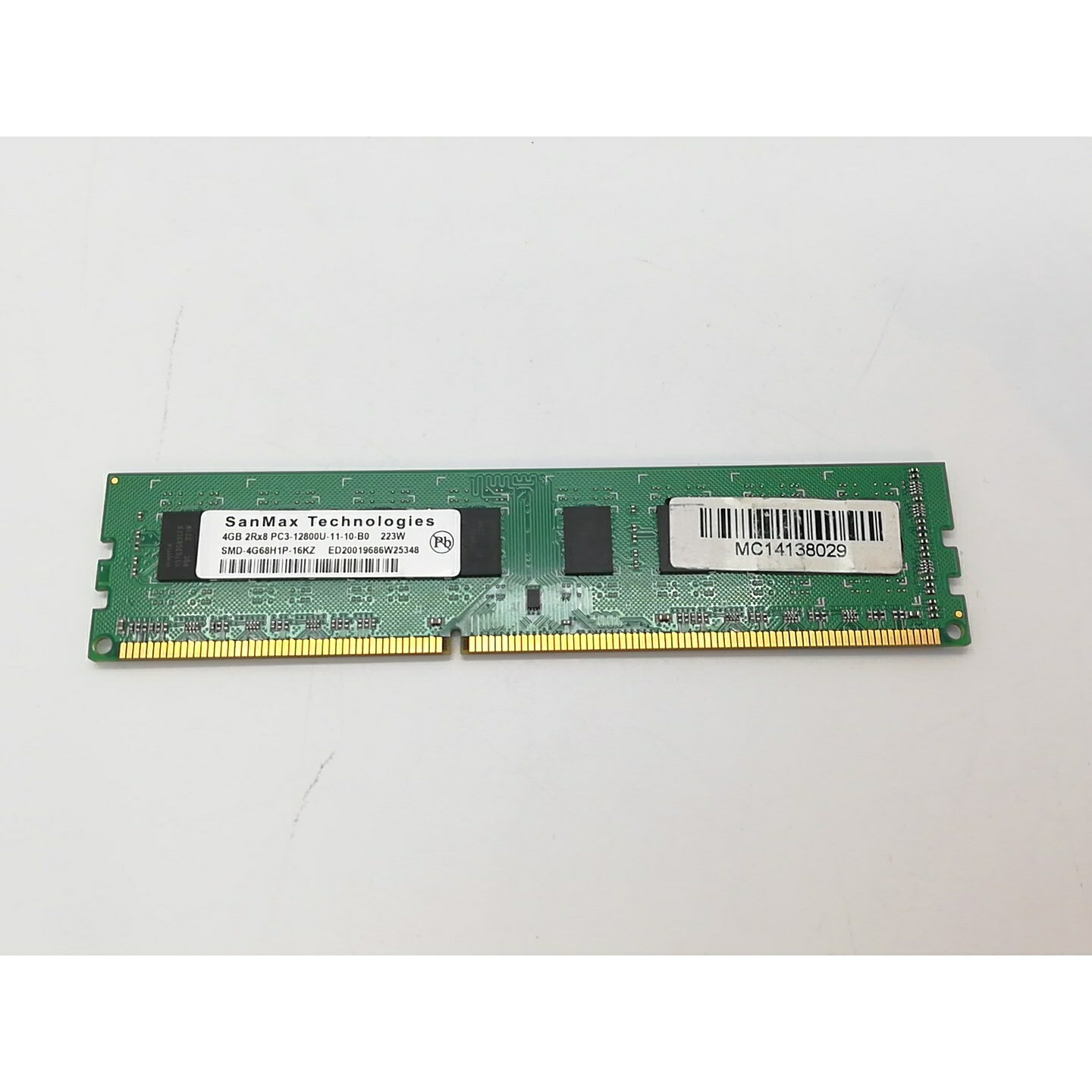 【中古】DDR3 4GB PC3-12800(DDR3-1600)【デスクトップPC用】【立川フロム中武】保証期間1週間