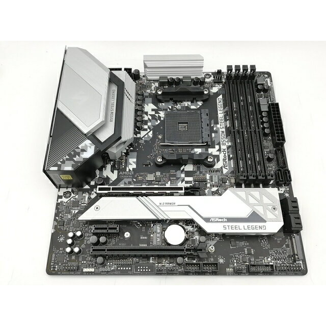 【中古】ASRock B550M Steel Legend B550/AM4/2.5GbitLAN/MicroATX【ECセンター】保証期間1週間