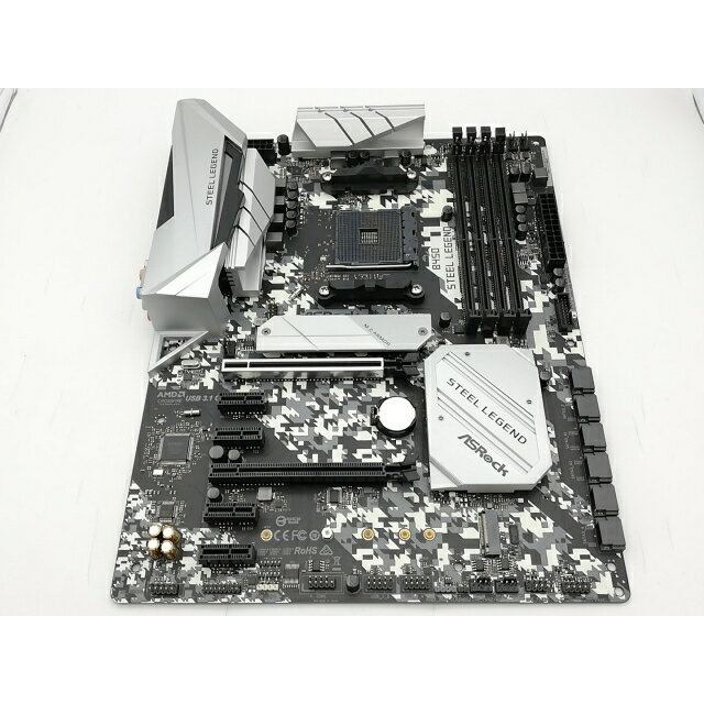 【中古】ASRock B450 Steel Legend B450/AM4/ATX【ECセンター】保証期間1週間