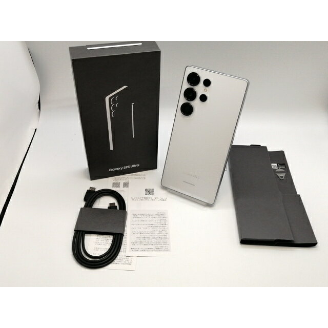 【中古】SAMSUNG 国内版 【SIMフリー】 Galaxy S25 Ultra チタニウムホワイトシルバー 12GB 256GB【ECセンター】保証期間1ヶ月【ランクA】