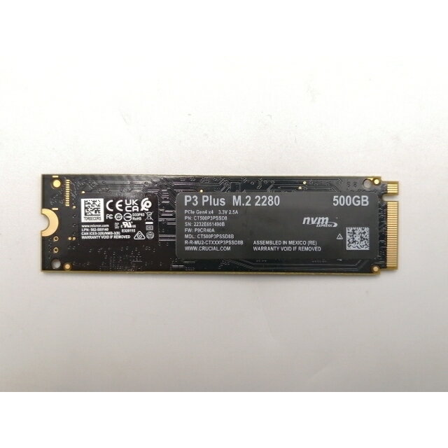ѤŷԾŹ㤨֡šCrucial P3 Plus(CT500P3PSSD8 500GB/M.2 2280(PCIe4.0 NVMeEC󥿡ݾڴ1֡פβǤʤ5,480ߤˤʤޤ
