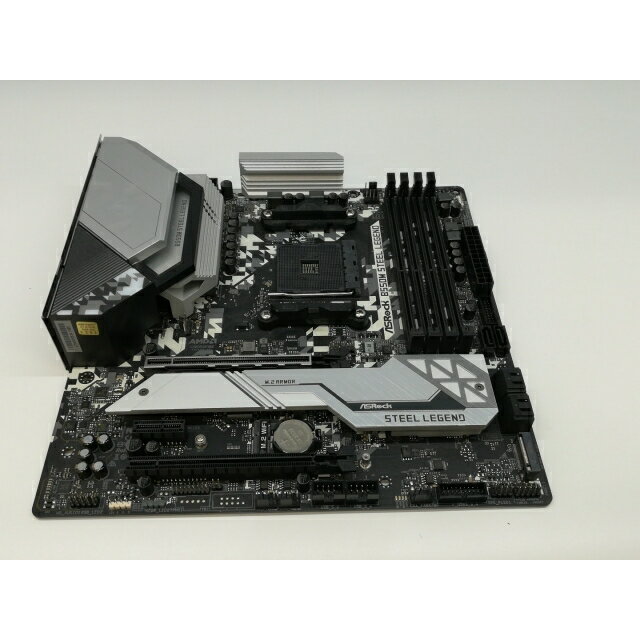 【中古】ASRock B550M Steel Legend B550/AM4/2.5GbitLAN/MicroATX【高崎モントレー】保証期間1週間