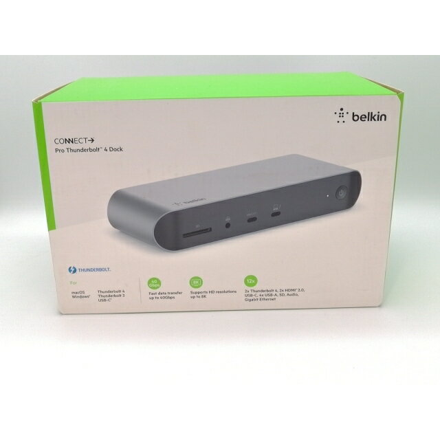 【未使用】Belkin CONNECT Pro 12-in-1 Thunderbolt 4 Dock ドッキングステーション INC006qcSGY【高崎モントレー】保証期間1週間