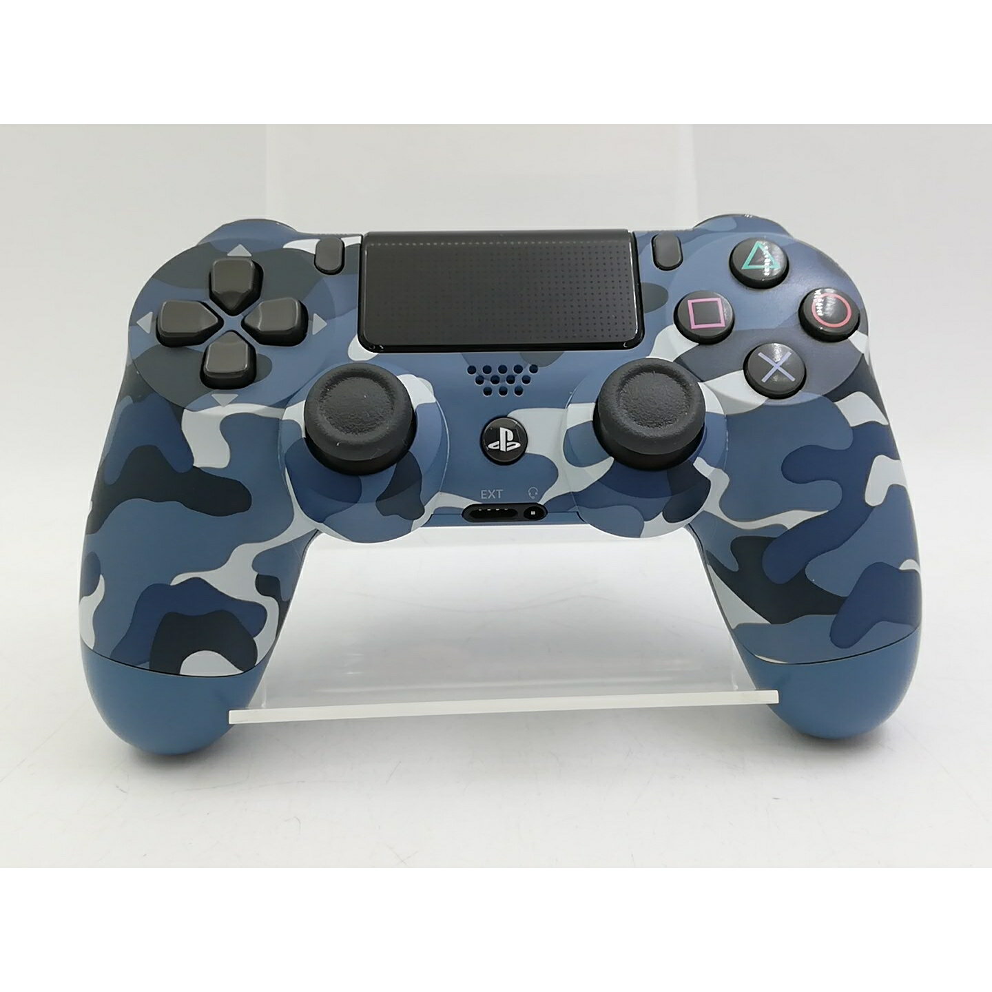 【中古】SONY ワイヤレスコントローラー(DUALSHOCK 4) CUH-ZCT2J25 [ブルー・カモフラージュ]【高崎モントレー】保証期間1週間【ランクA】