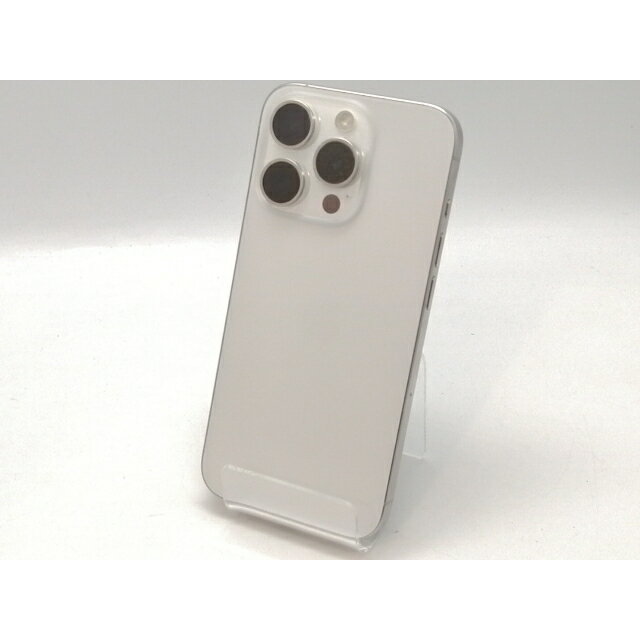 【中古】Apple 国内版 【SIMフリー】 iPhone 15 Pro 128GB ホワイトチタニウム MTU83J/A【高崎モントレー】保証期間1ヶ月【ランクB】