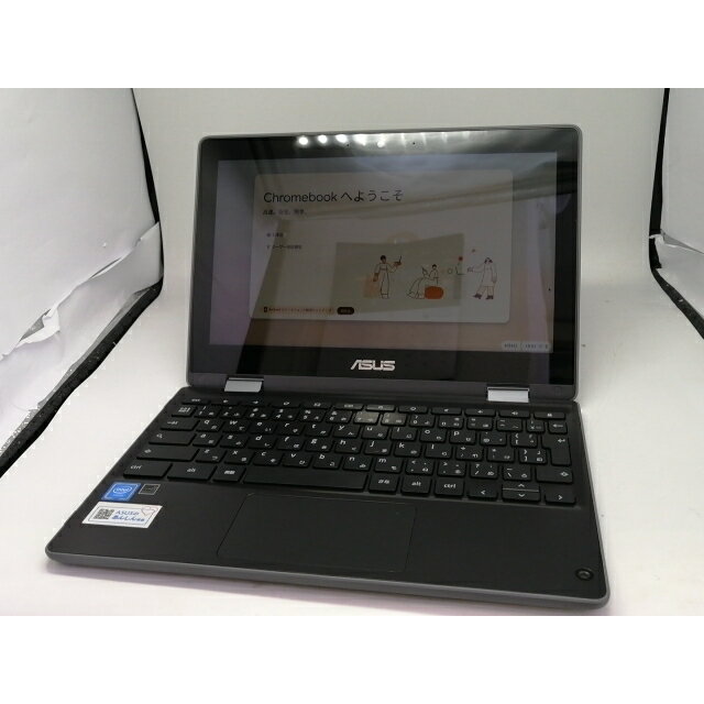 【中古】ASUS Chromebook Flip C214MA C214MA-BW0028 ダークグレー【Celeron N4000 4G 32G(Flash) WiFi 11.6LCD (タッチパネル)】【大須アメ横】保証期間1ヶ月【ランクB】