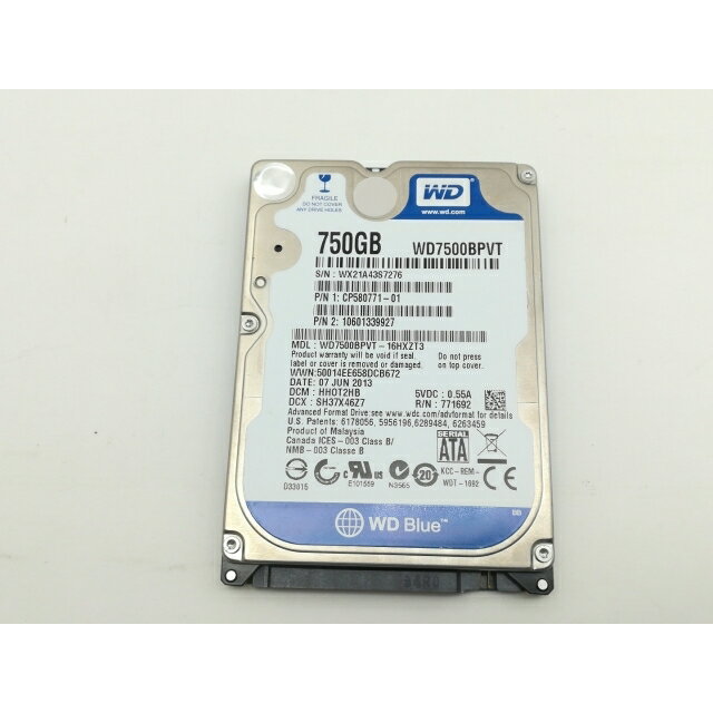 ѤŷԾŹ㤨֡šW.D. Blue WD7500BPVT 750GB/5400rpm/3GbpsSATA/9.5mm/8Mڥꥪߡݾڴ1֡פβǤʤ1,700ߤˤʤޤ