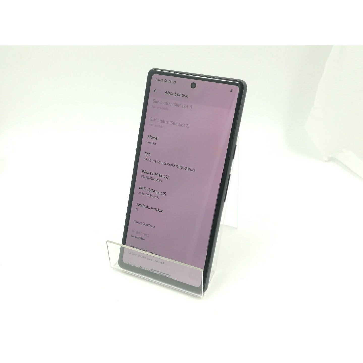 【中古】Google 国内版 【SIMフリー】 Pixel 7a チャコール 8GB 128GB G82U8【千葉】保証期間1ヶ月【ランクA】