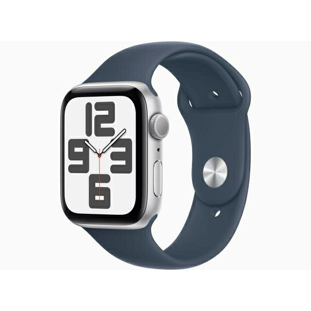 【未使用】Apple Apple Watch SE2 44mm GPS シルバーアルミニウムケース/ストームブルースポーツバンド(M/L) MREE3J/A【千葉】保証期間3ヶ月