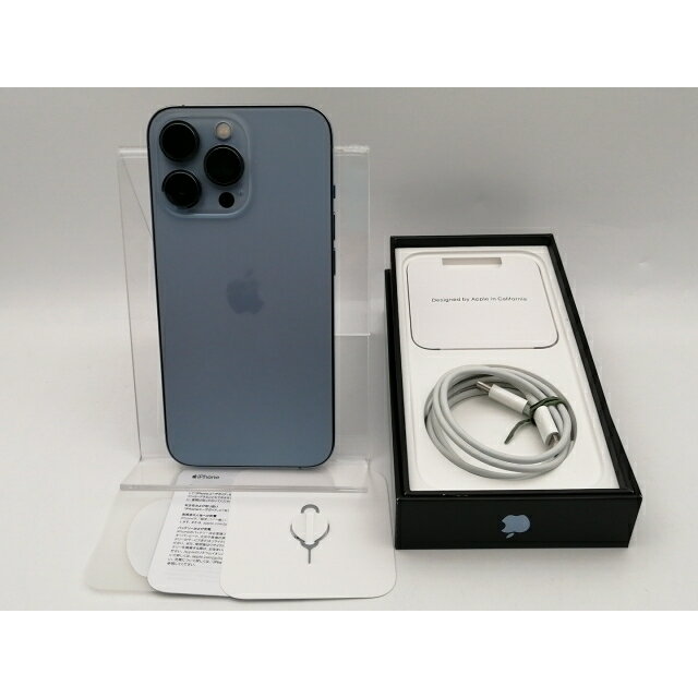 【中古】Apple docomo 【SIMフリー】 iPhone 13 Pro 256GB シエラブルー MLUU3J/A【千葉】保証期間1ヶ月【ランクA】