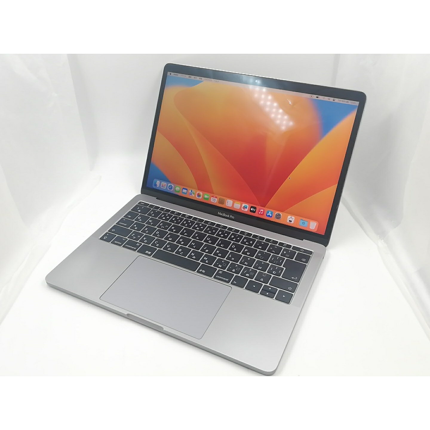 【中古】Apple MacBook Pro 13インチ Corei5:2.3GHz Touch Bar無し 256GB スペースグレイ MPXT2J/A (Mid 2017)【千葉】保証期間1週間【ランクC】