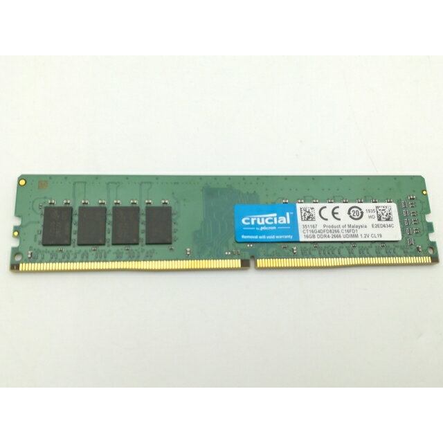 【中古】DDR4 16GB PC4-21300(DDR4-2666)【デスクトップPC用】【千葉】保証期間1週間