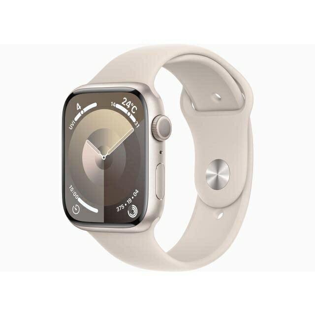 Apple Apple Watch Series9 45mm GPS スターライトアルミニウムケース/スターライトスポーツバンド(S/M) MR963J/A保証期間3ヶ月