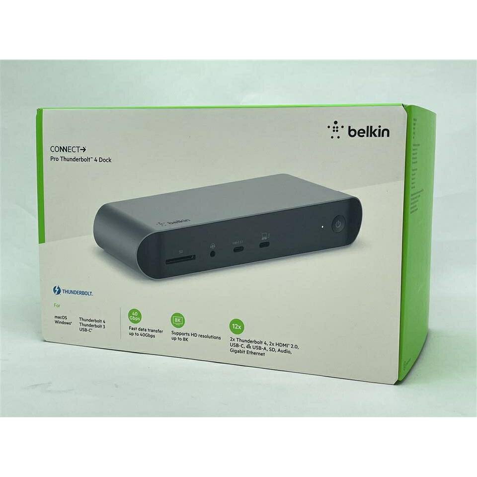 【未使用】Belkin CONNECT Pro 12-in-1 Thunderbolt 4 Dock ドッキングステーション INC006qcSGY【新宿】保証期間1週間