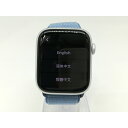 【中古】Apple Apple Watch Series9 45mm GPS シルバーアルミニウムケース/ウインターブルースポーツループ MR9F3J/A【日本橋3】保証期間1ヶ月【ランクA】