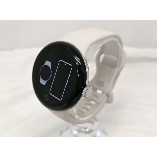 【中古】Google Pixel Watch3 Wi-Fiモデル 41mm Polished Silver アルミケース/Porcelain アクティブ バンド【戸塚】保証期間1ヶ月【ランクB】