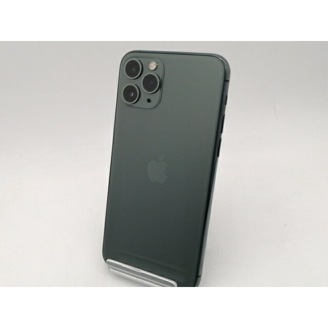 【中古】Apple SoftBank 【SIMロック解除済み】 iPhone 11 Pro 64GB ミッドナイトグリーン MWC62J/A【なんば】保証期間1ヶ月【ランクC】
