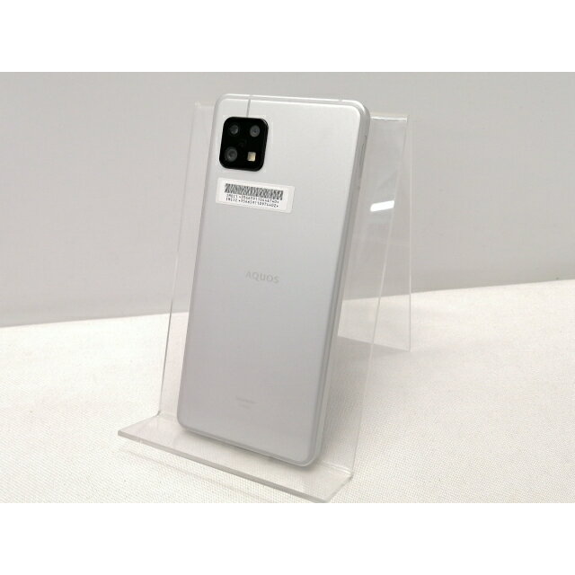 【中古】SHARP au 【SIMフリー】 AQUOS sense6 シルバー 4GB 64GB SHG05【仙台駅東口】保証期間1ヶ月【ランクB】