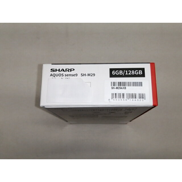 【未使用】SHARP 国内版 【SIMフリー】 AQUOS sense9 ブラック 6GB 128GB SH-M29【仙台駅東口】保証期間3ヶ月