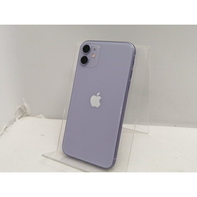【中古】Apple SoftBank 【SIMロック解除済み】 iPhone 11 64GB パープル MWLX2J/A【仙台駅東口】保証期間1ヶ月【ランクB】