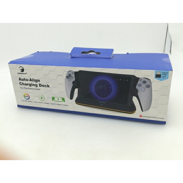 【中古】HONCAM AceGamer Auto-Align RGB Charging Dock for PS Portal Black【大須】保証期間1週間【ランクA】