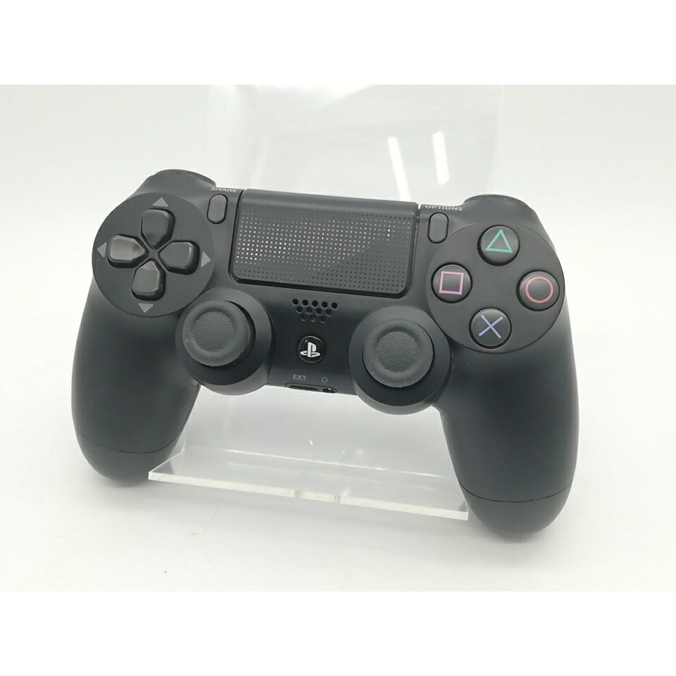【中古】SONY ワイヤレスコントローラー(DUALSHOCK 4) CUH-ZCT2J [ジェット・ブラック]【秋葉2号】保証期間1週間【ランクB】