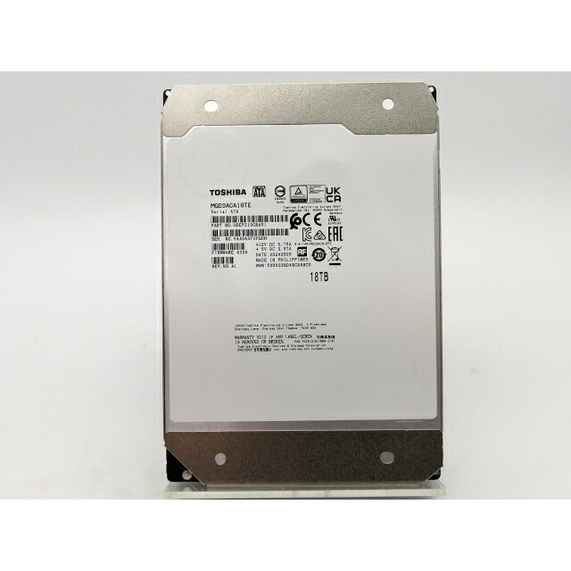 【中古】TOSHIBA MG09ACA18TE 18TB/7200rpm/512MB/6Gbps【秋葉2号】保証期間1週間