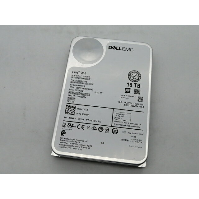【中古】Seagate ST16000NM005G Exos X16 16TB/7200rpm/256MB/6Gbps【秋葉2号】保証期間1週間