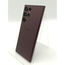 【中古】SAMSUNG docomo 【SIMフリー】 Galaxy S22 Ultra バーガンディ 12GB 256GB SC-52C【秋葉4号】保証期間1ヶ月【ランクB】