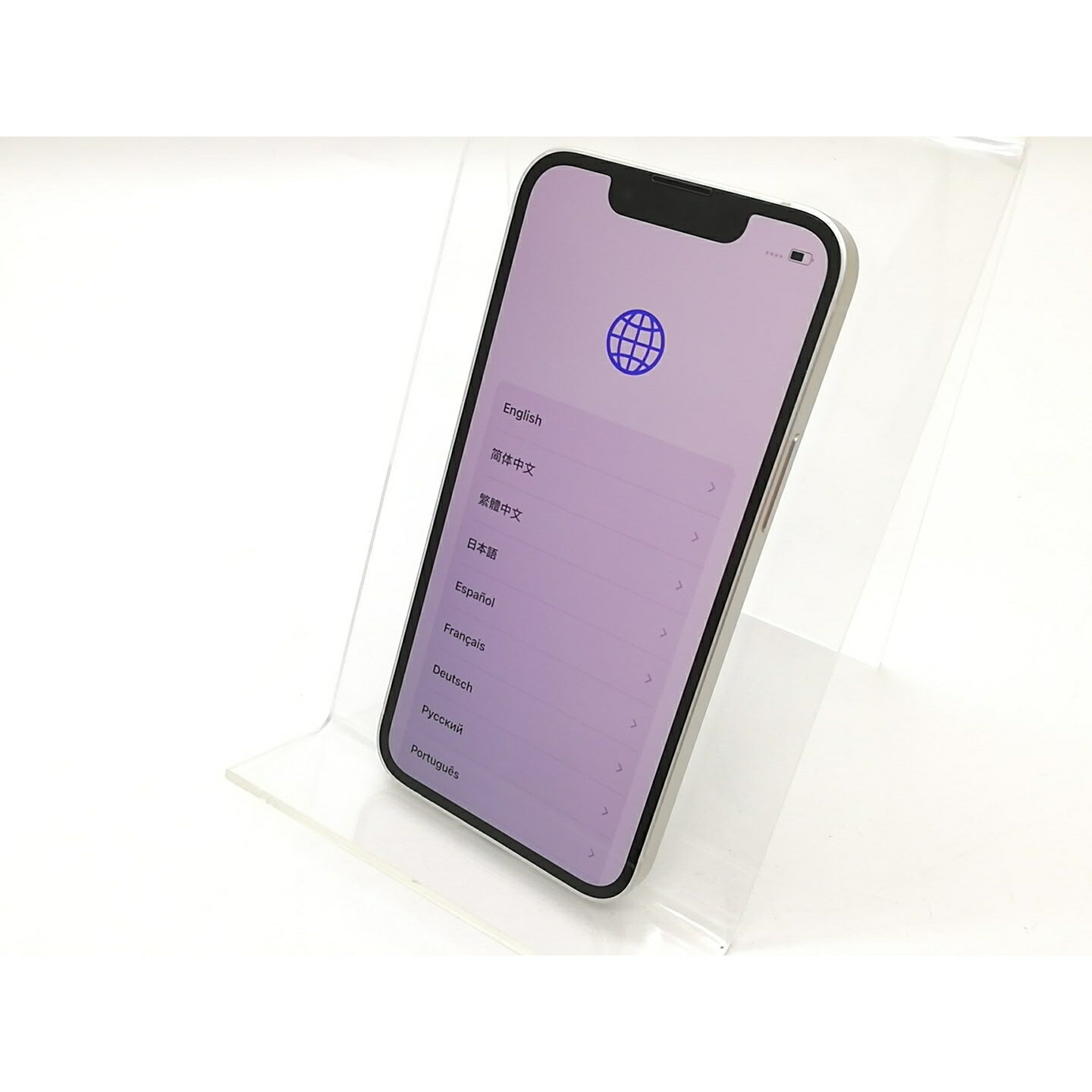 【中古】Apple docomo 【SIMフリー】 iPhone 13 mini 128GB スターライト MLJE3J/A【秋葉4号】保証期間1ヶ月【ランクC】