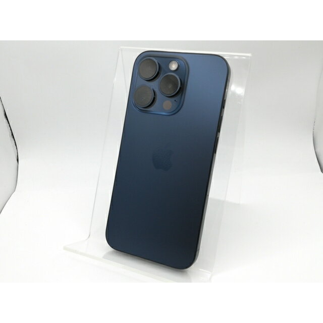 【中古】Apple 国内版 【SIMフリー】 iPhone 15 Pro 128GB ブルーチタニウム MTUA3J/A【京都】保証期間1ヶ月【ランクA】
