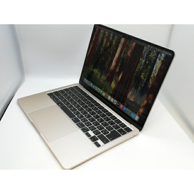 【中古】Apple MacBook Air 13インチ M2(CPU:8C/GPU:8C) 8GB/256GB スターライト MLY13J/A (M2,2022)【京都】保証期間1ヶ月【ランクB】