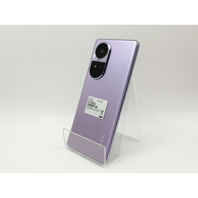 【中古】Oppo SoftBank 【SIMフリー】 OPPO Reno10 Pro 5G グロッシーパープル 8GB 256GB A302OP【博多】保証期間1ヶ月【ランクC】