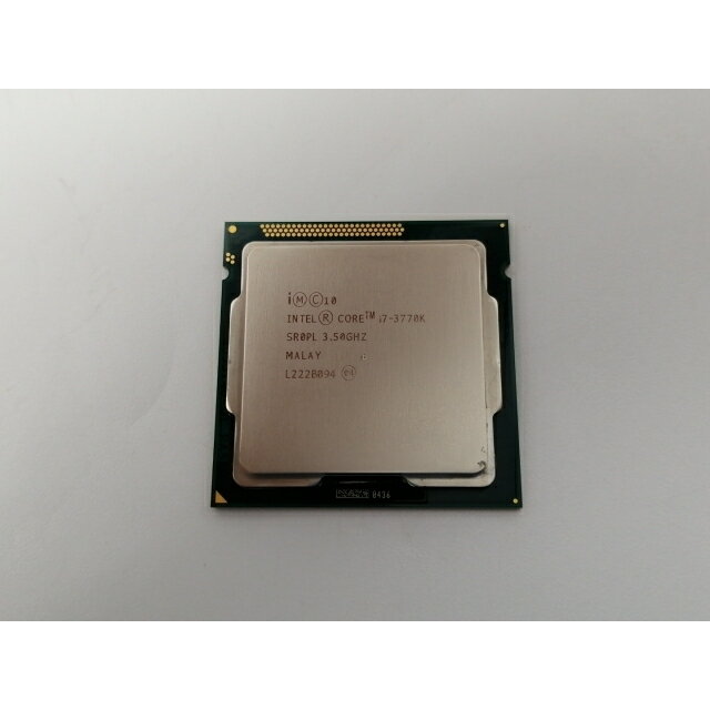 【中古】Intel Core i7-3770K (3.5GHz/TB:3.9GHz) BOX LGA1155/4C/8T/L3 8M/HD Graphics 4000/TDP77W【博多】保証期間1週間