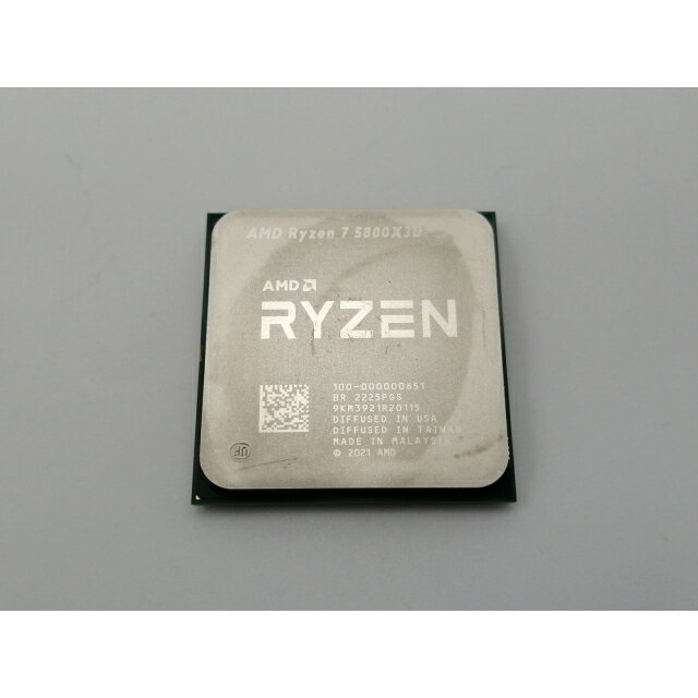 【中古】AMD Ryzen 7 5800X3D (3.4GHz/TC:4.5GHz) BOX AM4/8C/16T/L3 96MB/TDP105W【博多】保証期間1週間